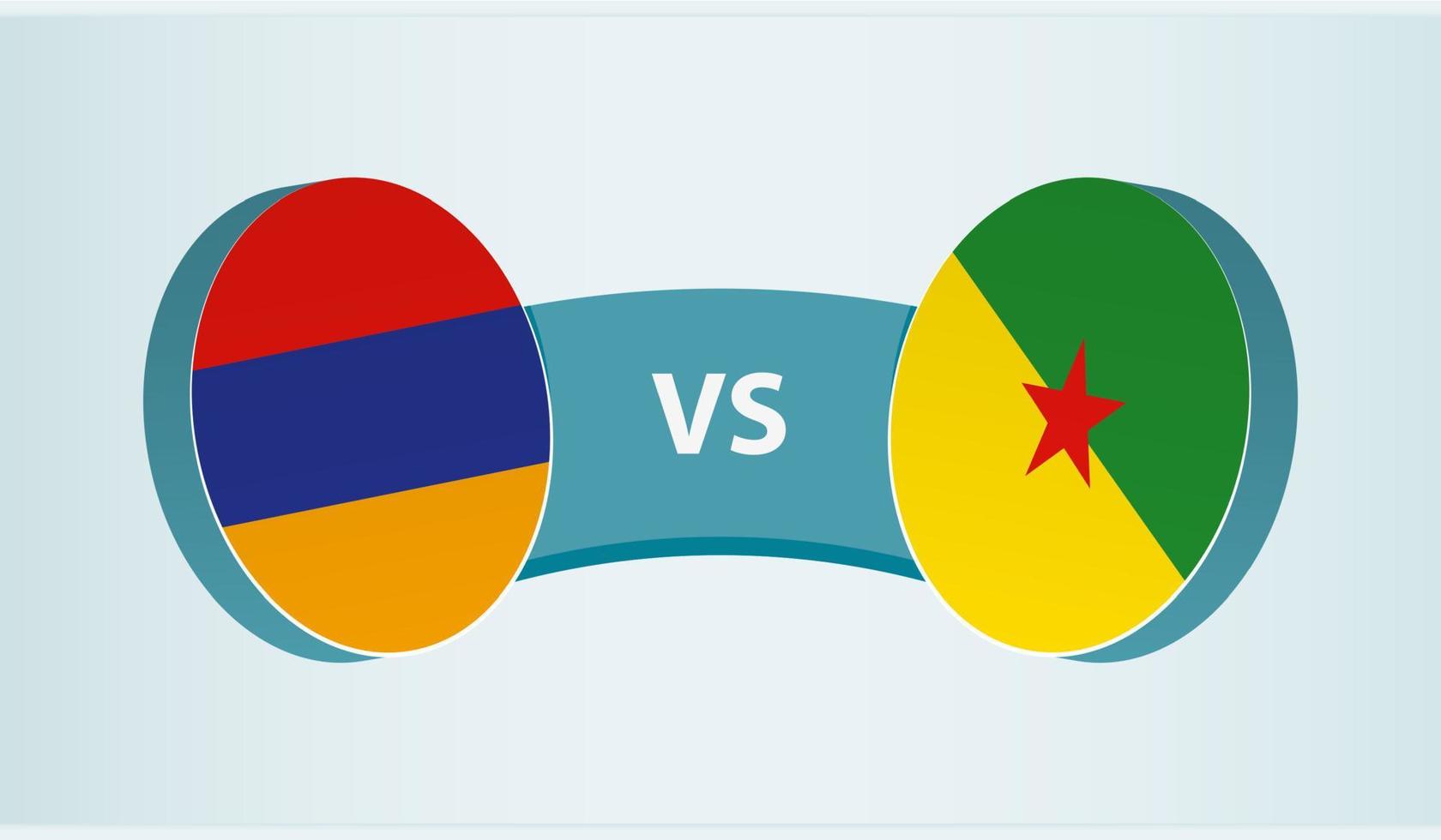 armenia mot franska Guiana, team sporter konkurrens begrepp. vektor