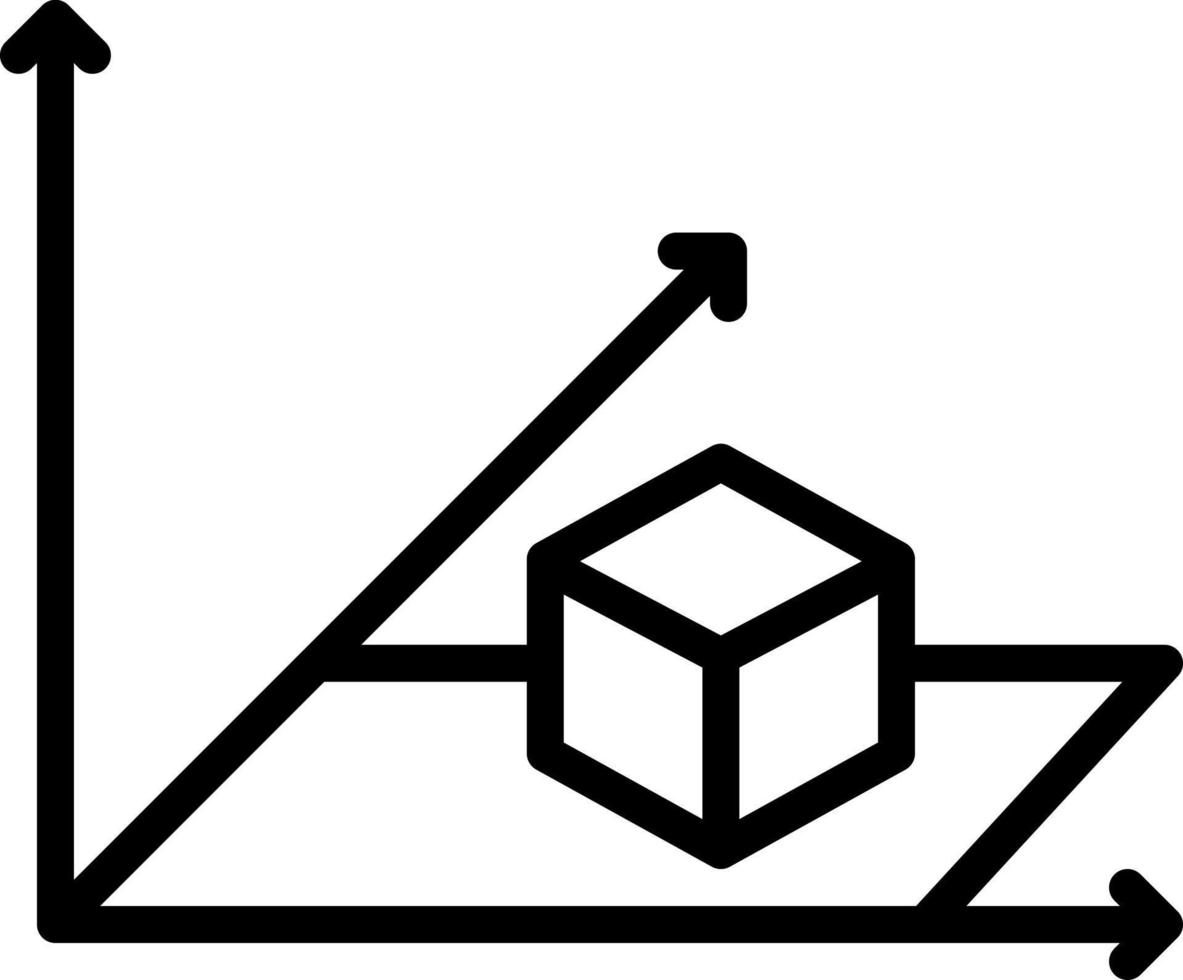 Liniensymbol für die Achse vektor