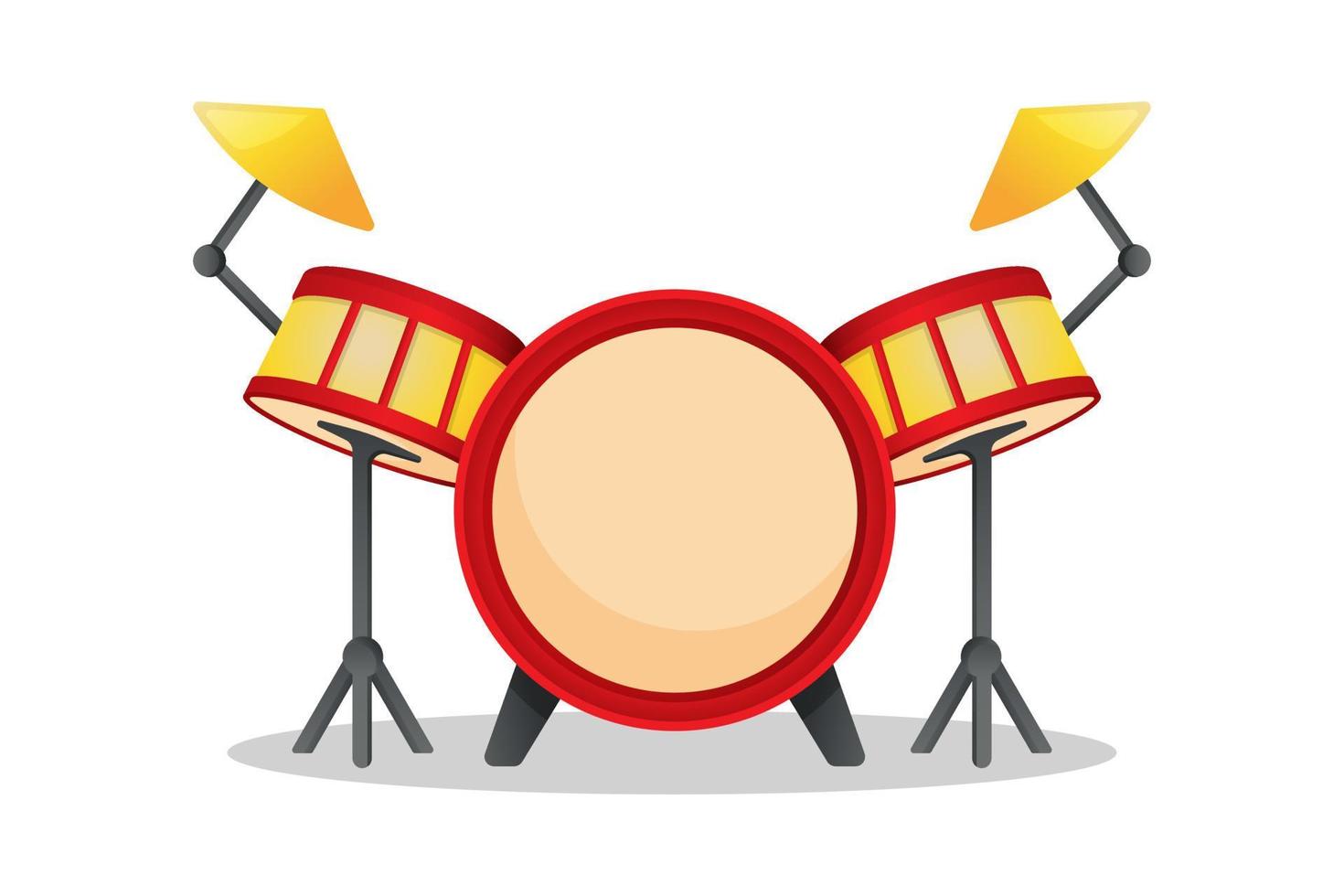 trummor, musikalisk instrument, vektor illustration