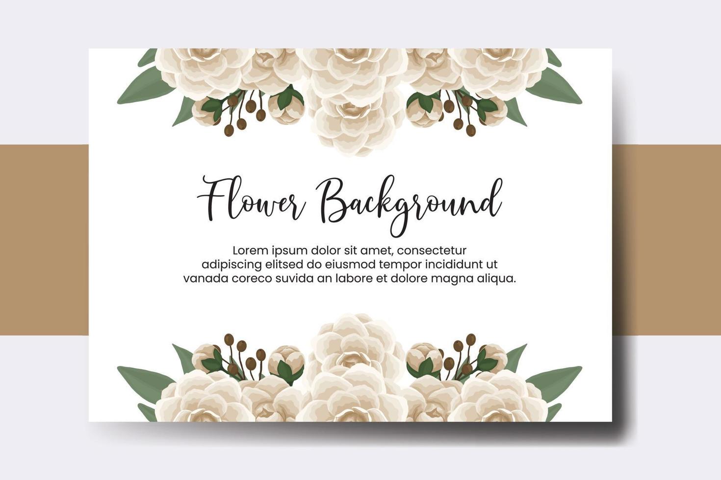 Hochzeit Banner Blume Hintergrund, Digital Aquarell Hand gezeichnet Kamelie Blume Design Vorlage vektor