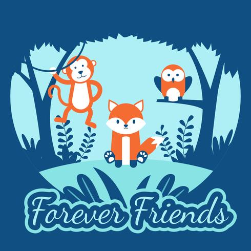 Für immer Freunde Animals Vector