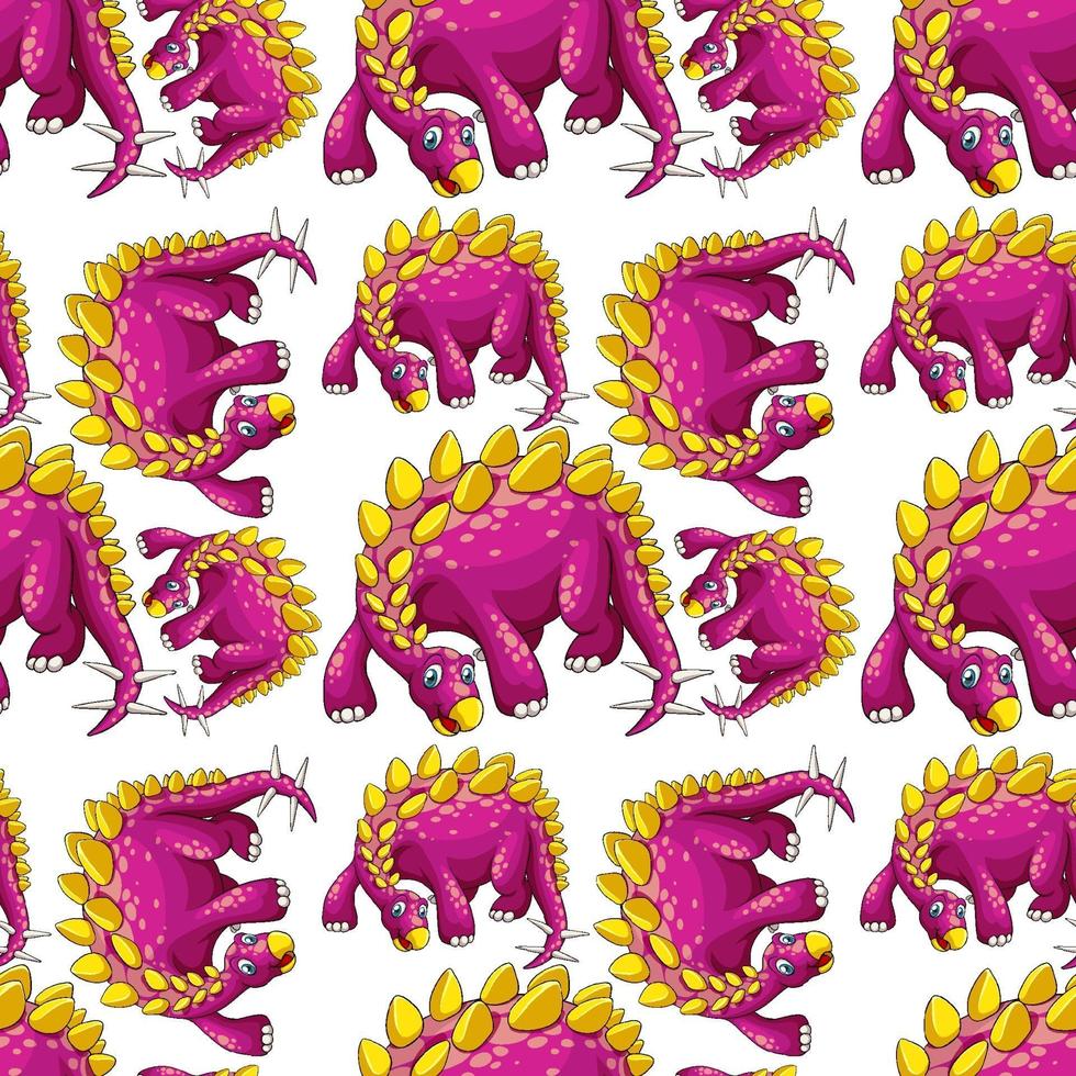 nahtloses Muster mit Fantasie-Dinosaurier-Karikatur vektor