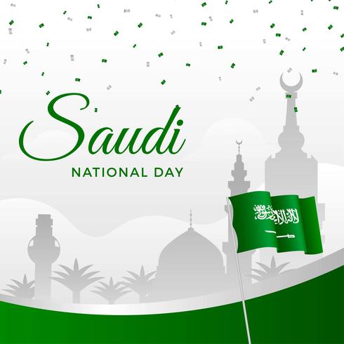 Saudi National Day Vorlage vektor