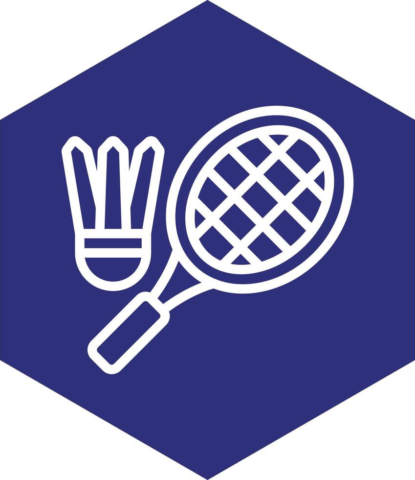 Badminton-Vektor-Icon-Design vektor