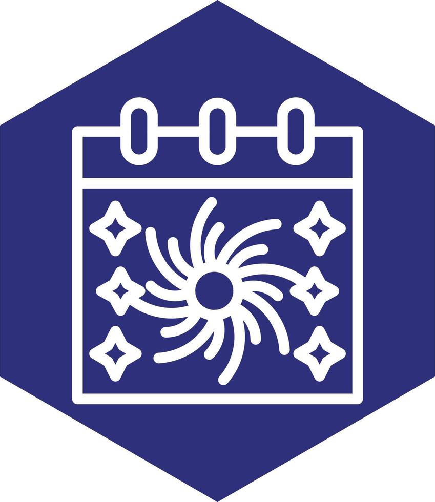 Neujahrskalender-Vektor-Icon-Design vektor