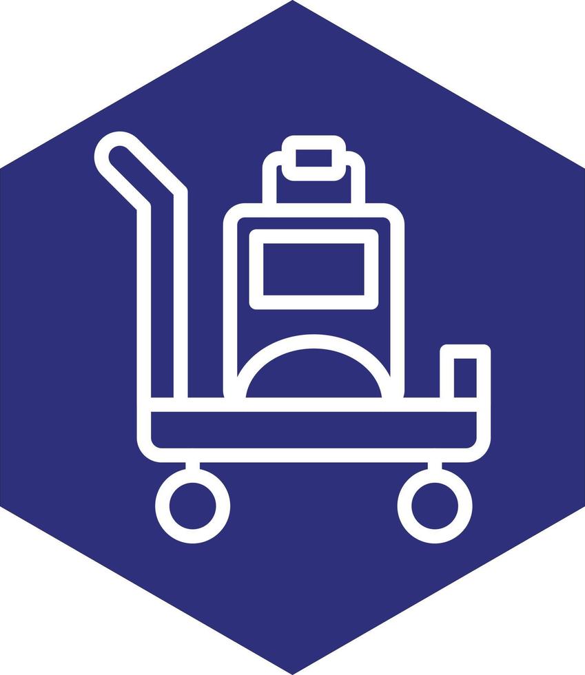 Flughafen Wagen Vektor Symbol Design