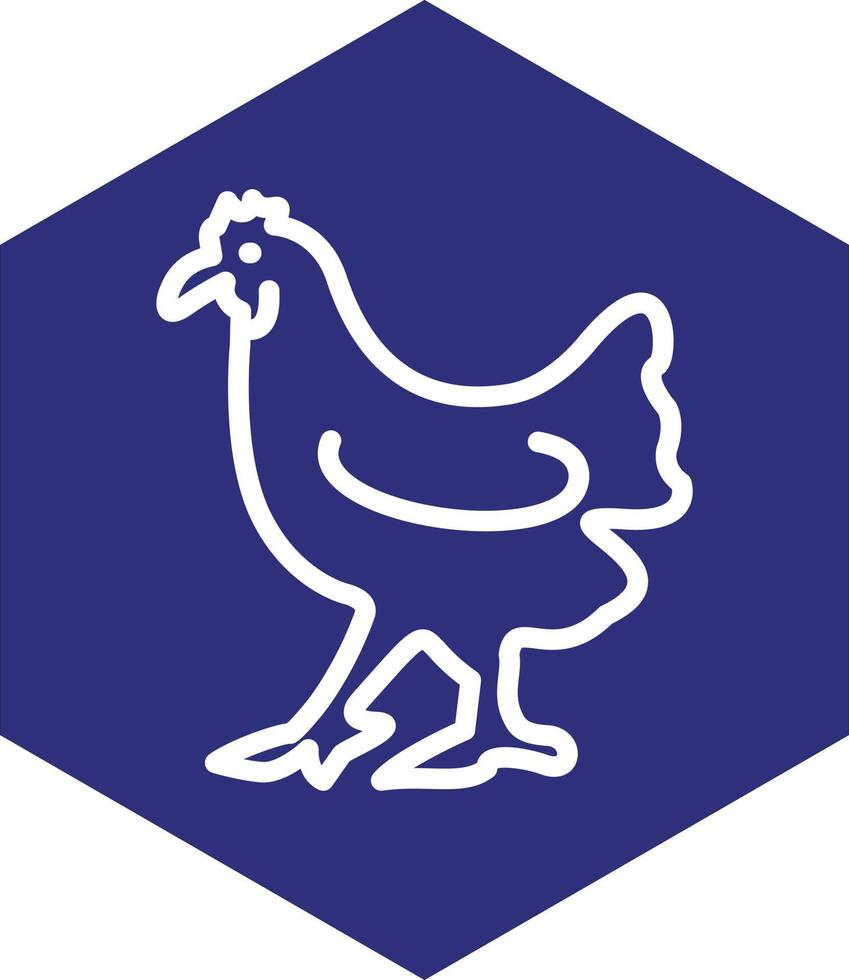 Huhn-Vektor-Icon-Design vektor