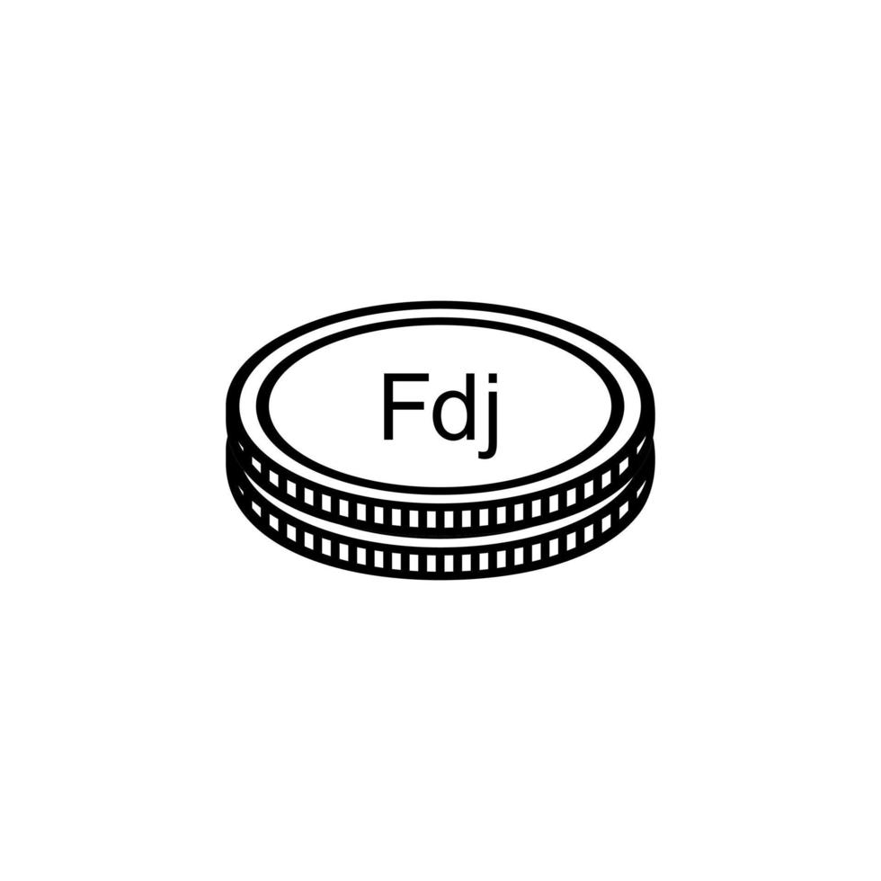 Dschibuti Währung Symbol, dschibutisch Franc Symbol, djf unterzeichnen. Vektor Illustration