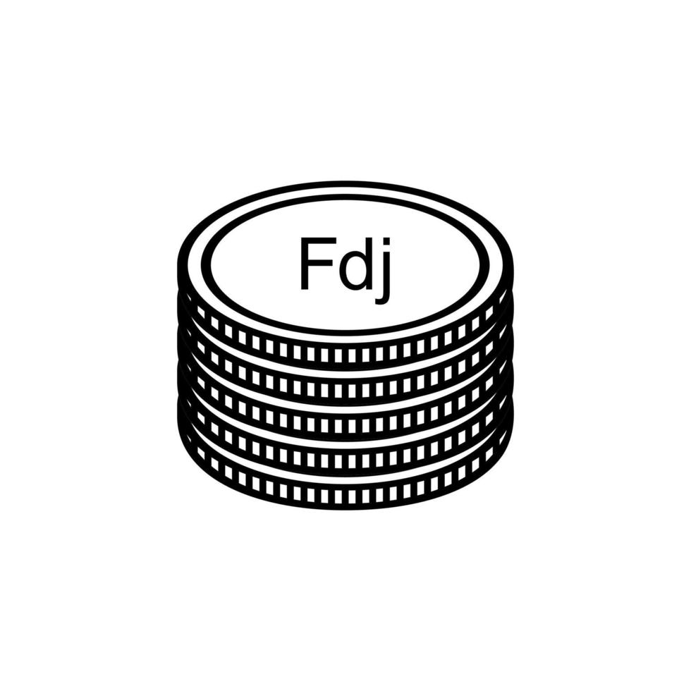 djibouti valuta symbol, djiboutian franc ikon, djf tecken. vektor illustration