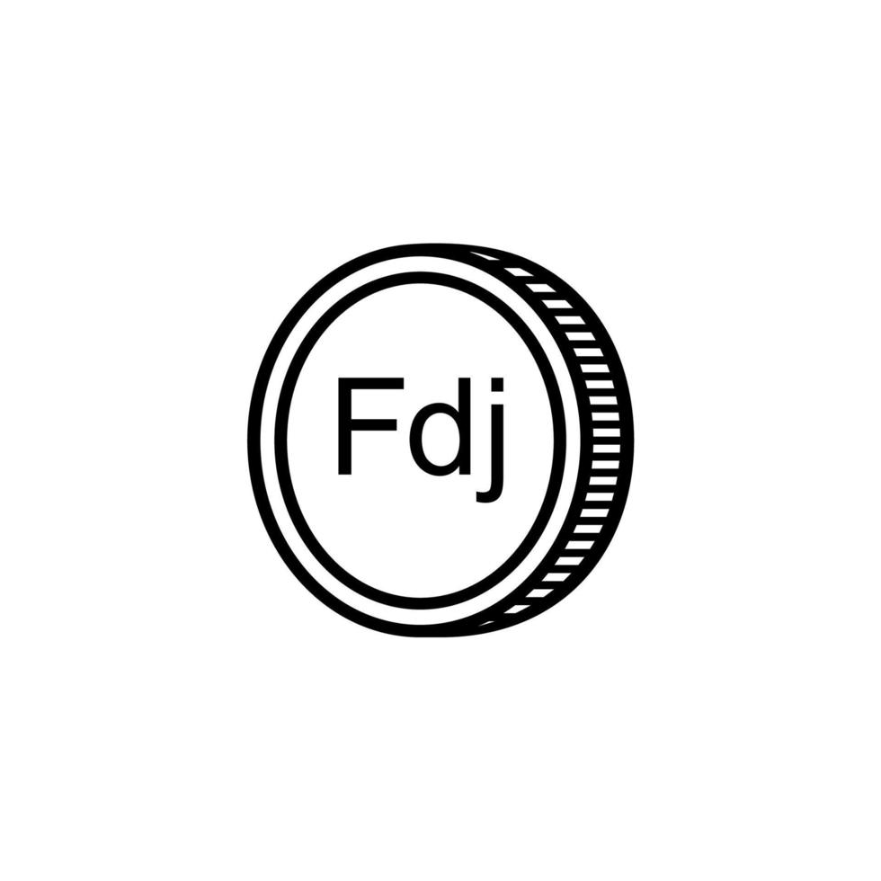 Dschibuti Währung Symbol, dschibutisch Franc Symbol, djf unterzeichnen. Vektor Illustration