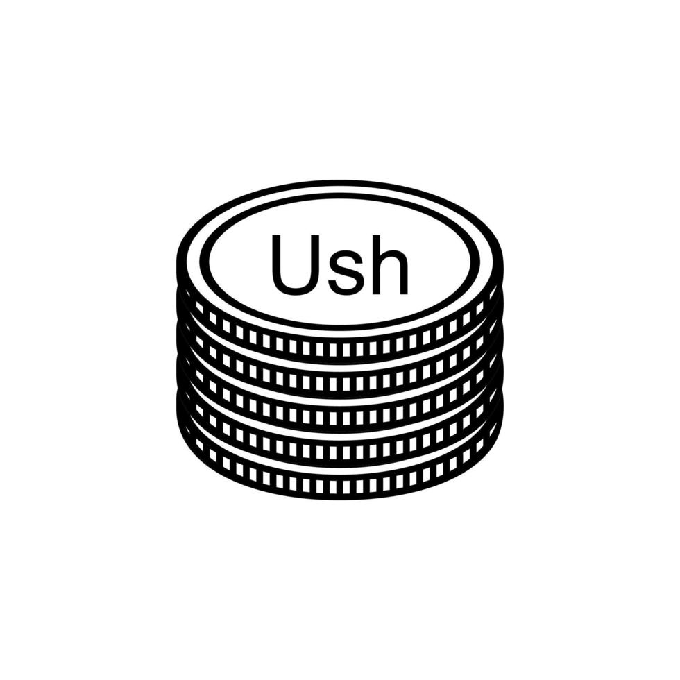 uganda valuta symbol, ugandiska shilling ikon, ugx tecken. vektor illustration
