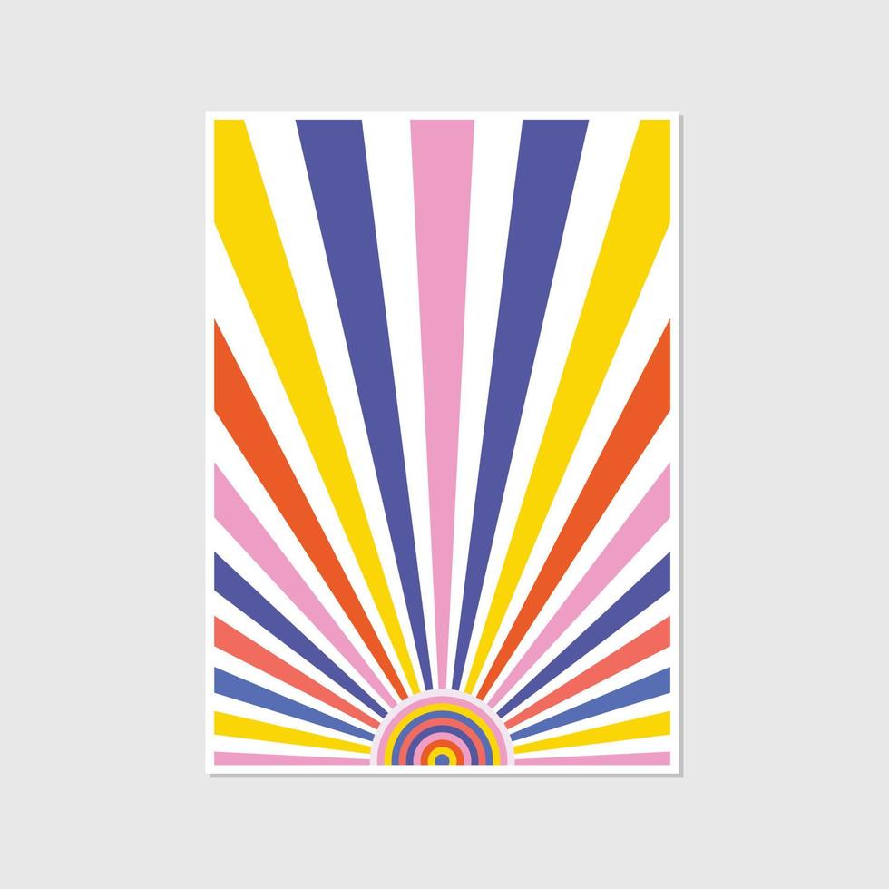 bunt abstrakt Sunburst Vektor Illustration Design