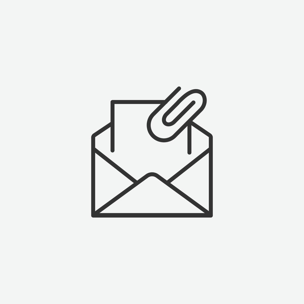 Mail-Vektor-Symbol. Nachricht, SMS, E-Mail Flat Style Gliederungssymbol vektor