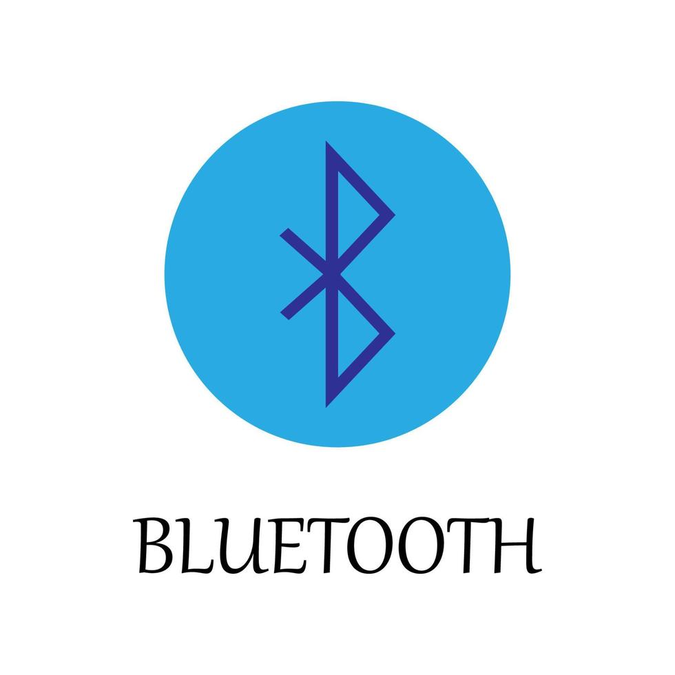 farbig Bluetooth Zeichen Vektor Symbol Illustration