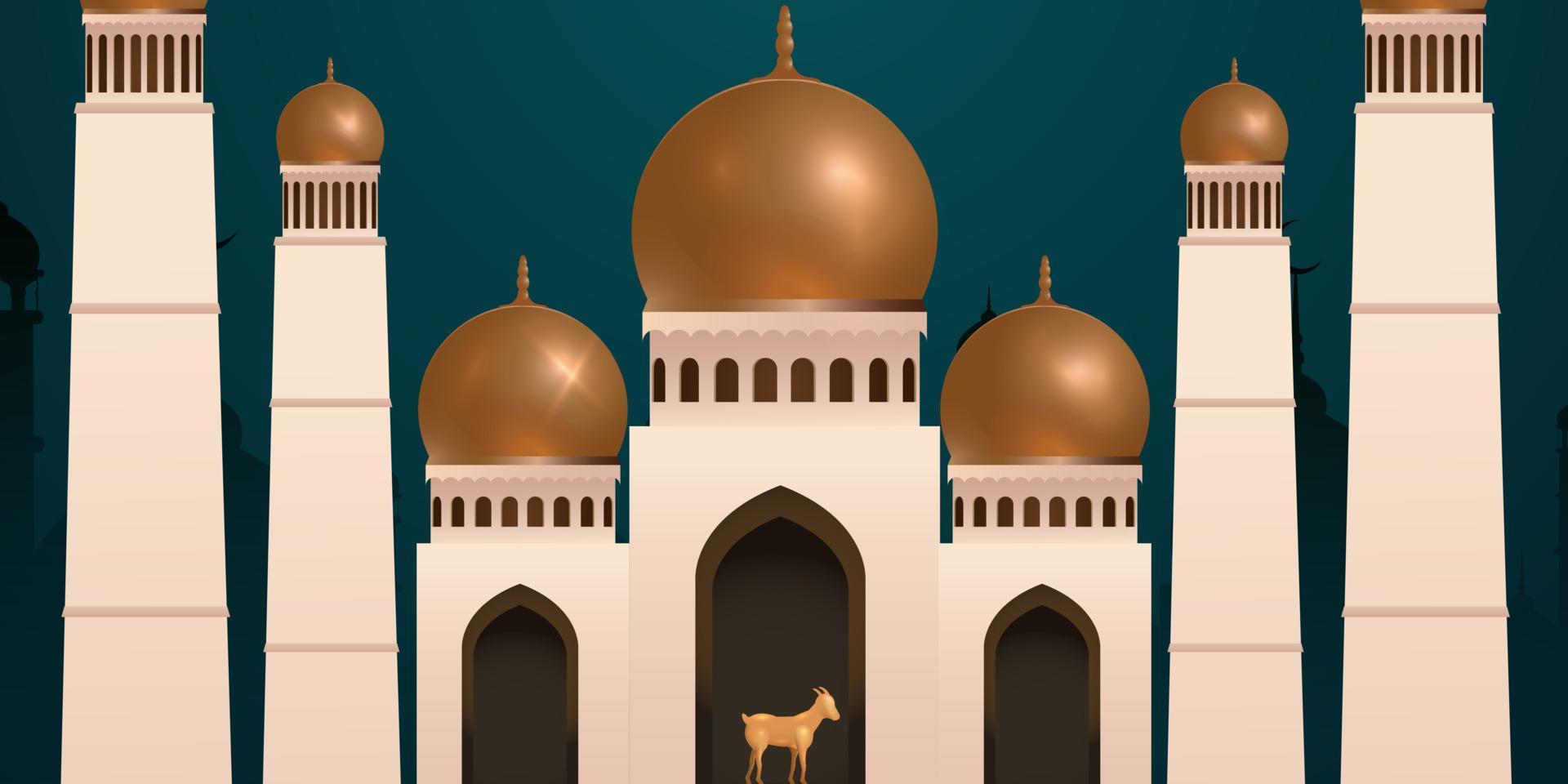 eid al adha Mubarak das Feier von Muslim Gemeinschaft Festival Hintergrund design.vektor Illustration vektor