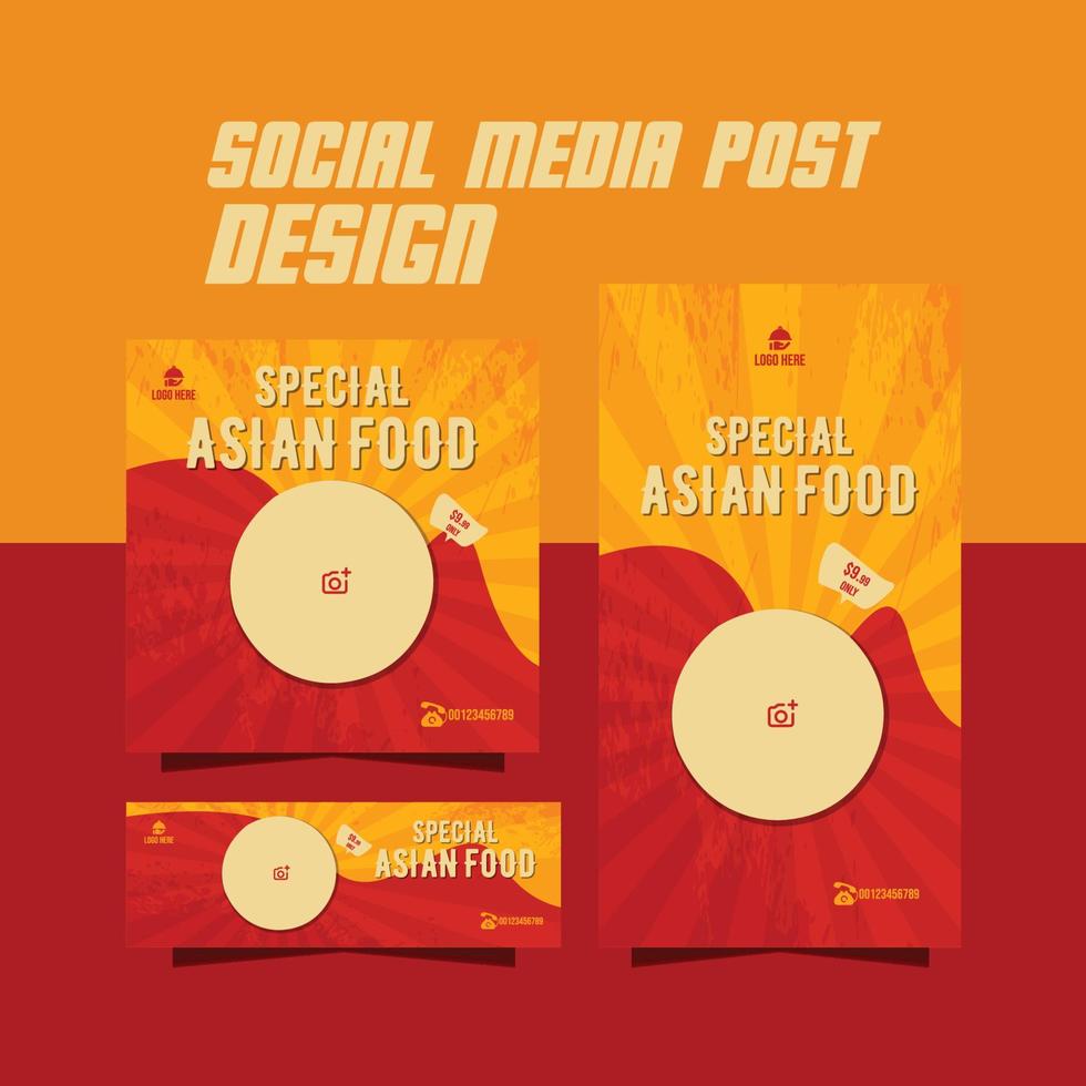 Social-Media-Food-Post vektor