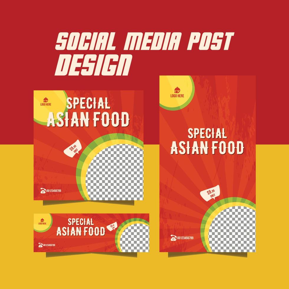 Flyer für asiatische Lebensmittel vektor