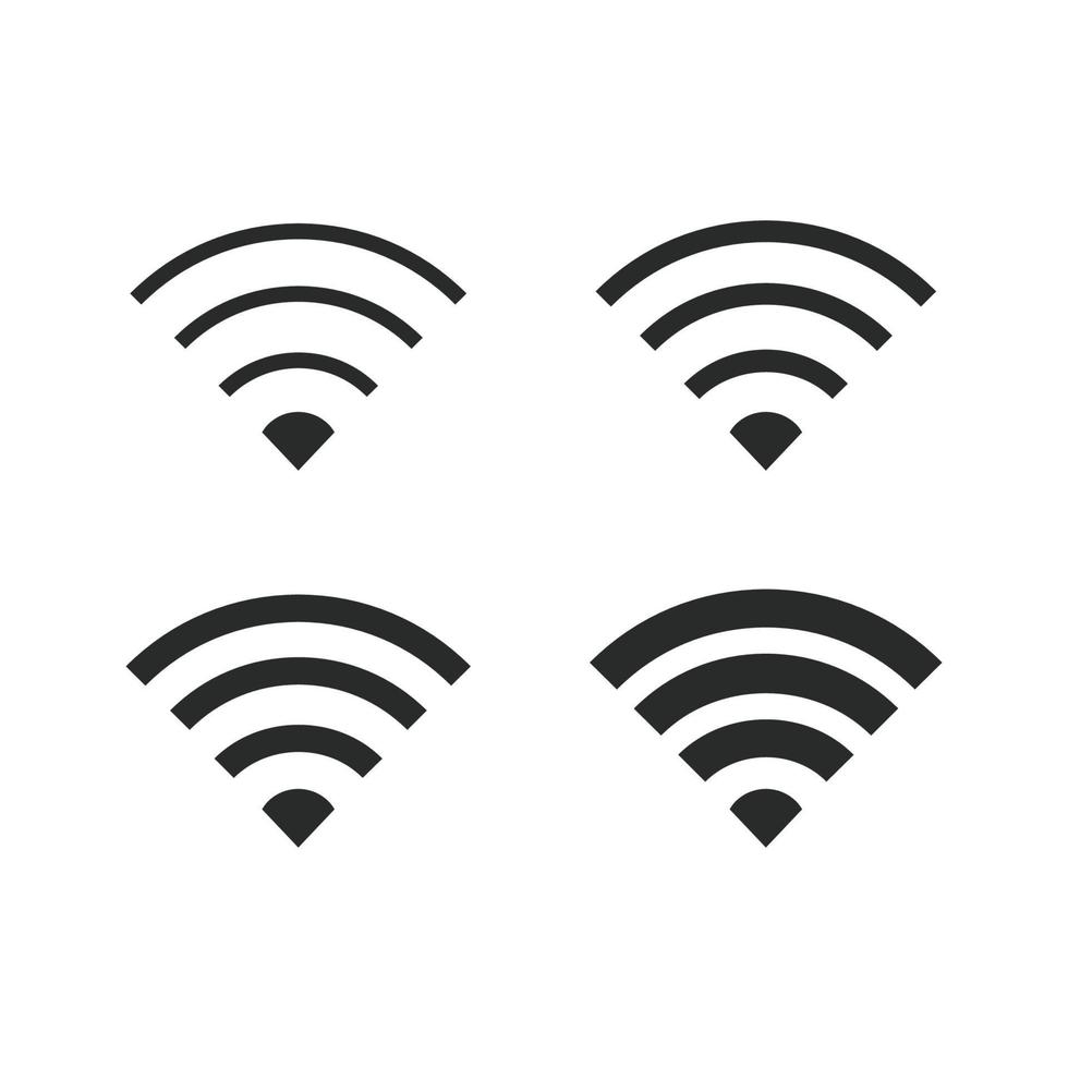 W-lan Signal Symbol Vektor Design Illustration