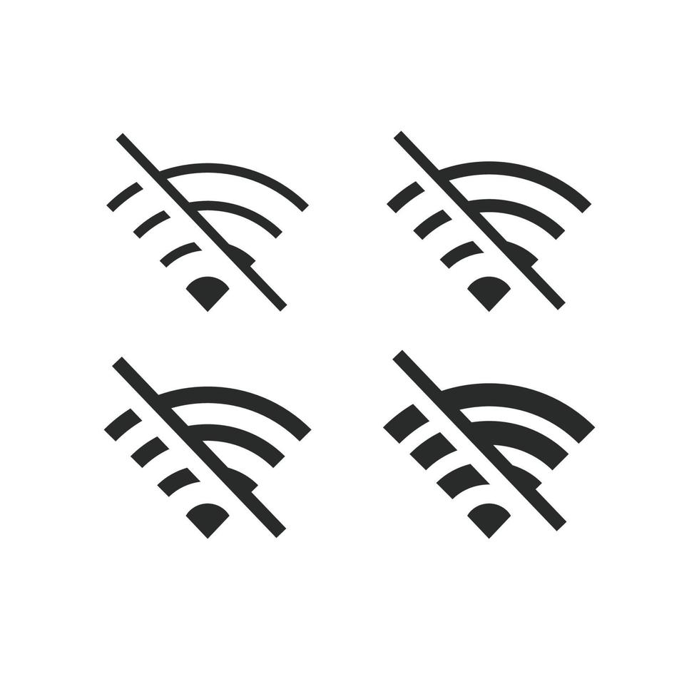 W-lan aus Signal Symbol Vektor Design Illustration