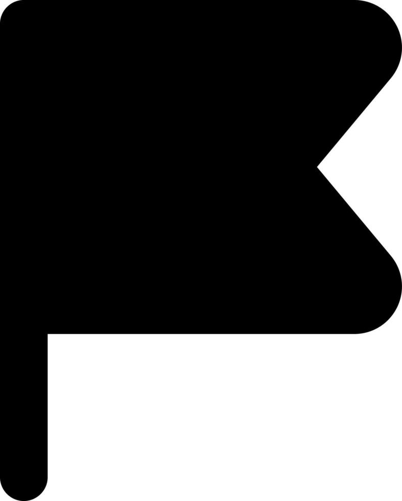 enkel flagga för Rapportera svart glyf ui ikon. rapportering buggar och frågor på webbplats. användare gränssnitt design. silhuett symbol på vit Plats. fast piktogram för webb, mobil. isolerat vektor illustration