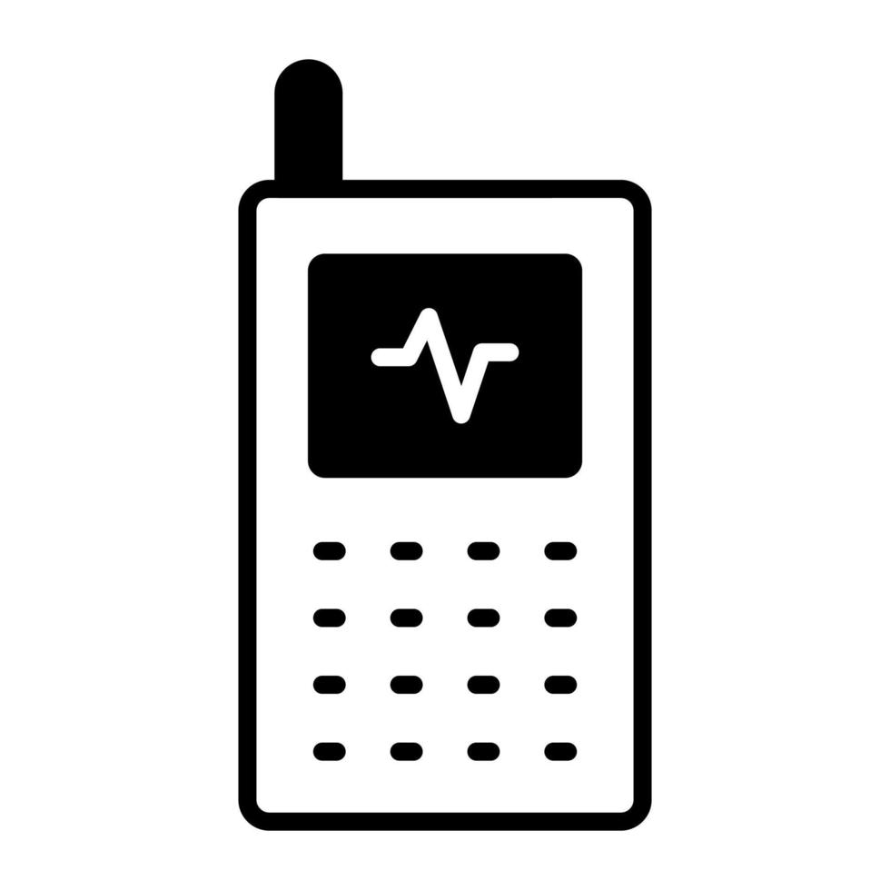 sladdlös telefon ikon design, elektronisk telekommunikation enhet vektor