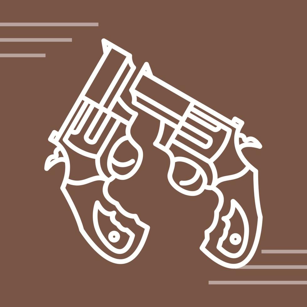 Vektorsymbol mit zwei Waffen vektor