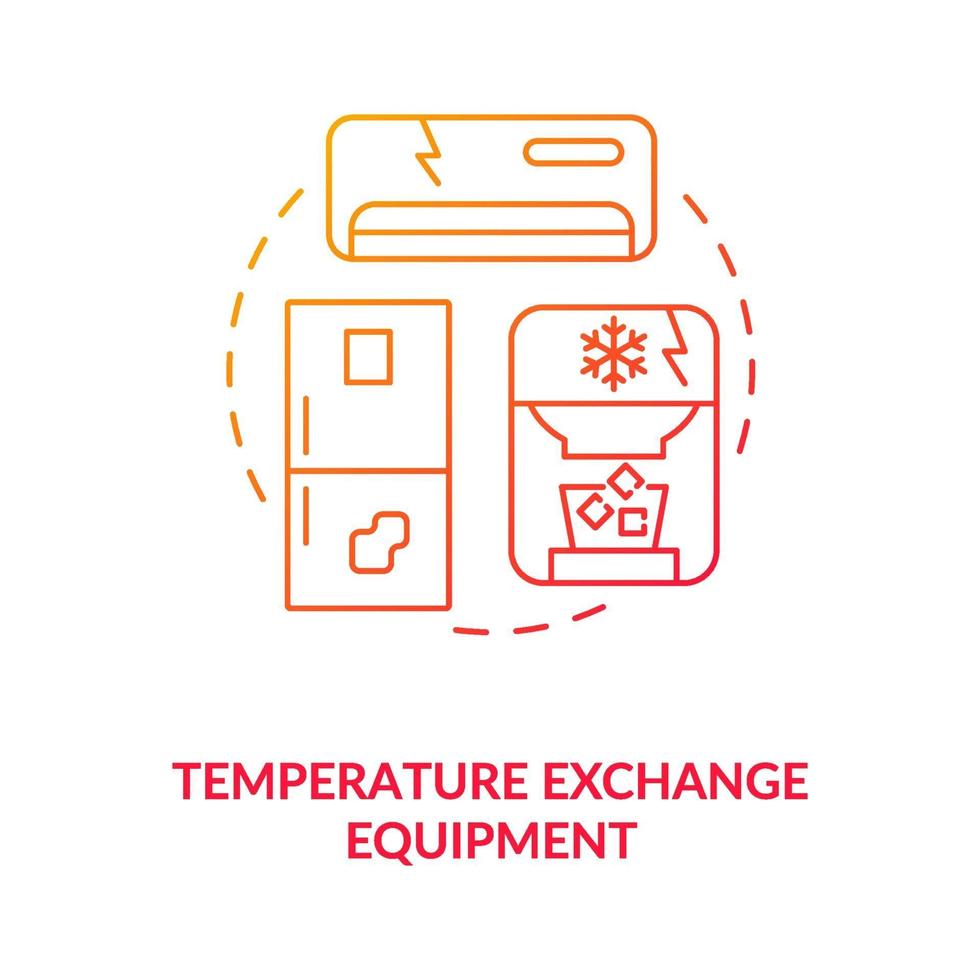 koncept ikon för utbyte av temperaturutrustning vektor