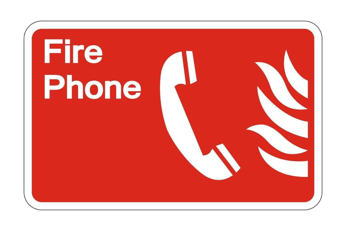 telefon brand säkerhet symbol tecken vektor