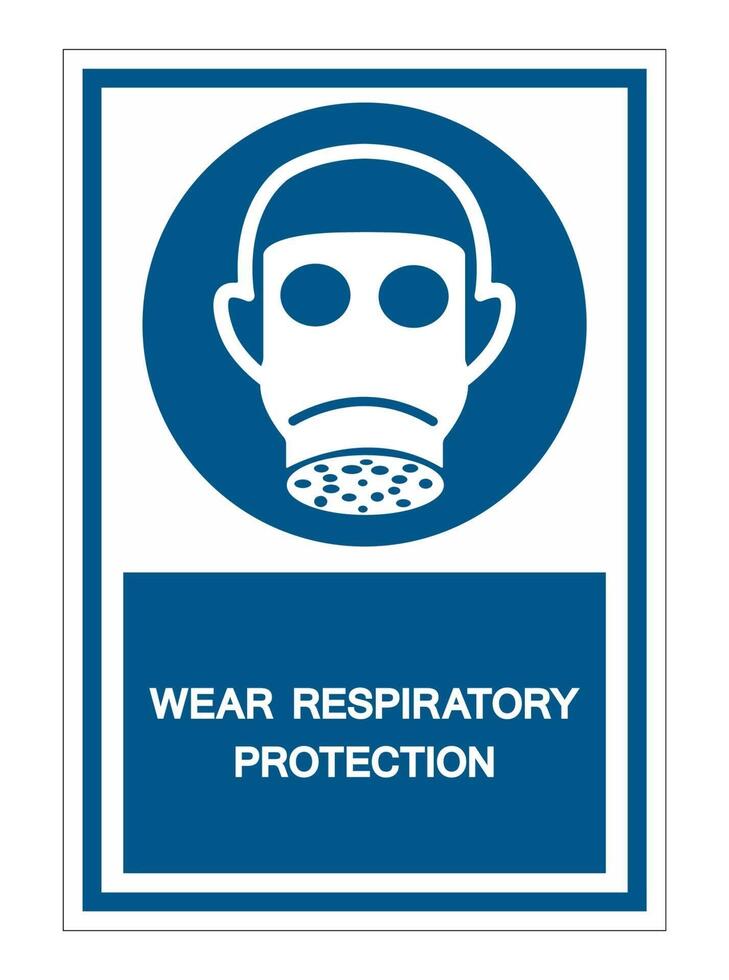 Atemschutzsymbol tragen vektor