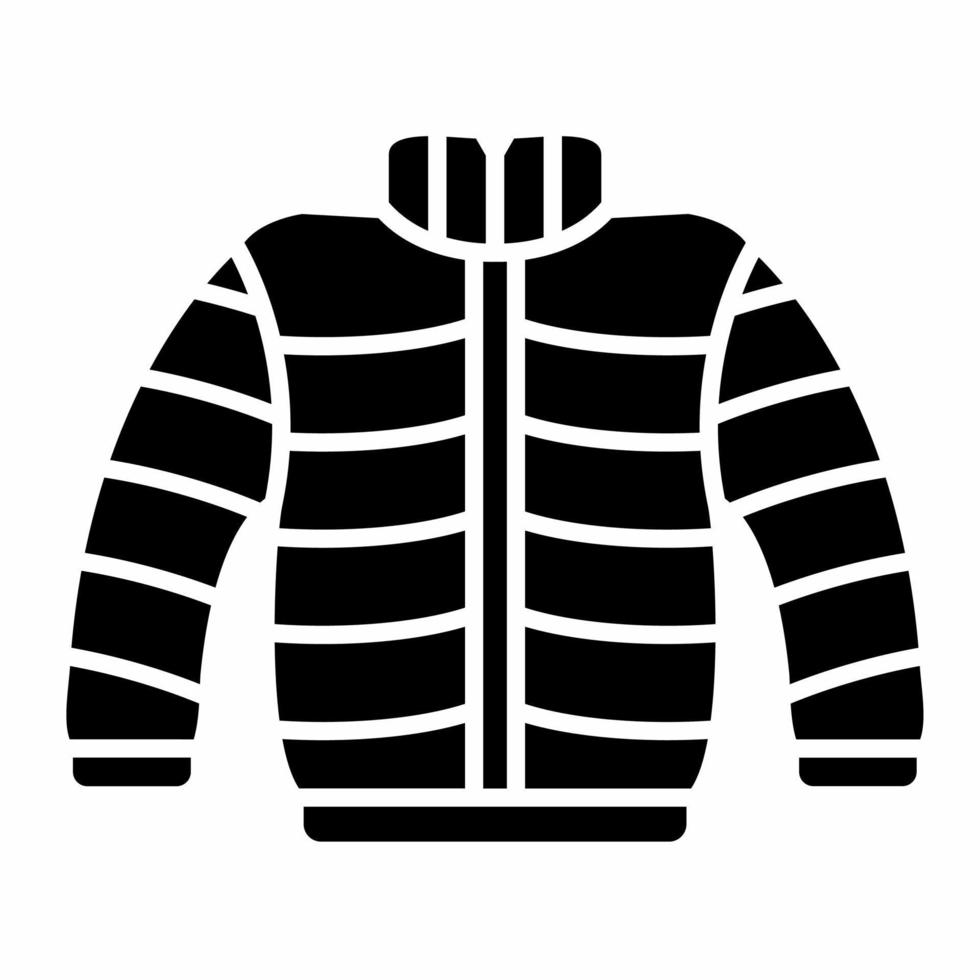 Winter Jacke Symbol Vektor einfach Illustration. Lager Vektor.