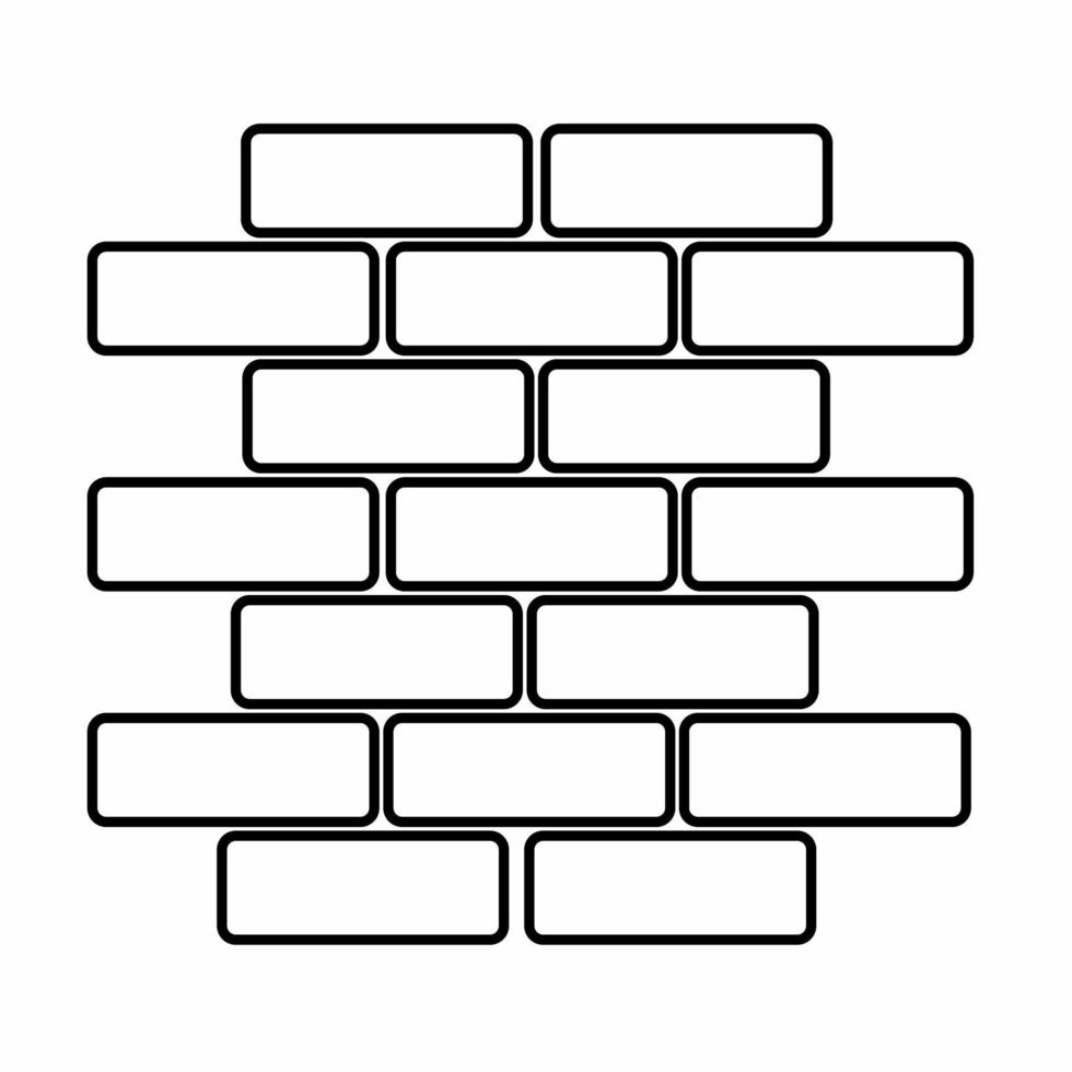 Mauer Backstein Symbol Vektor einfach Illustration. Lager Vektor.