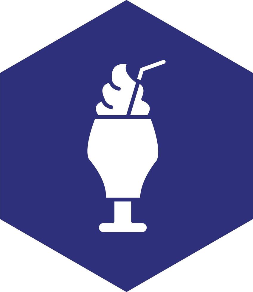 Milchshake-Vektor-Icon-Design vektor