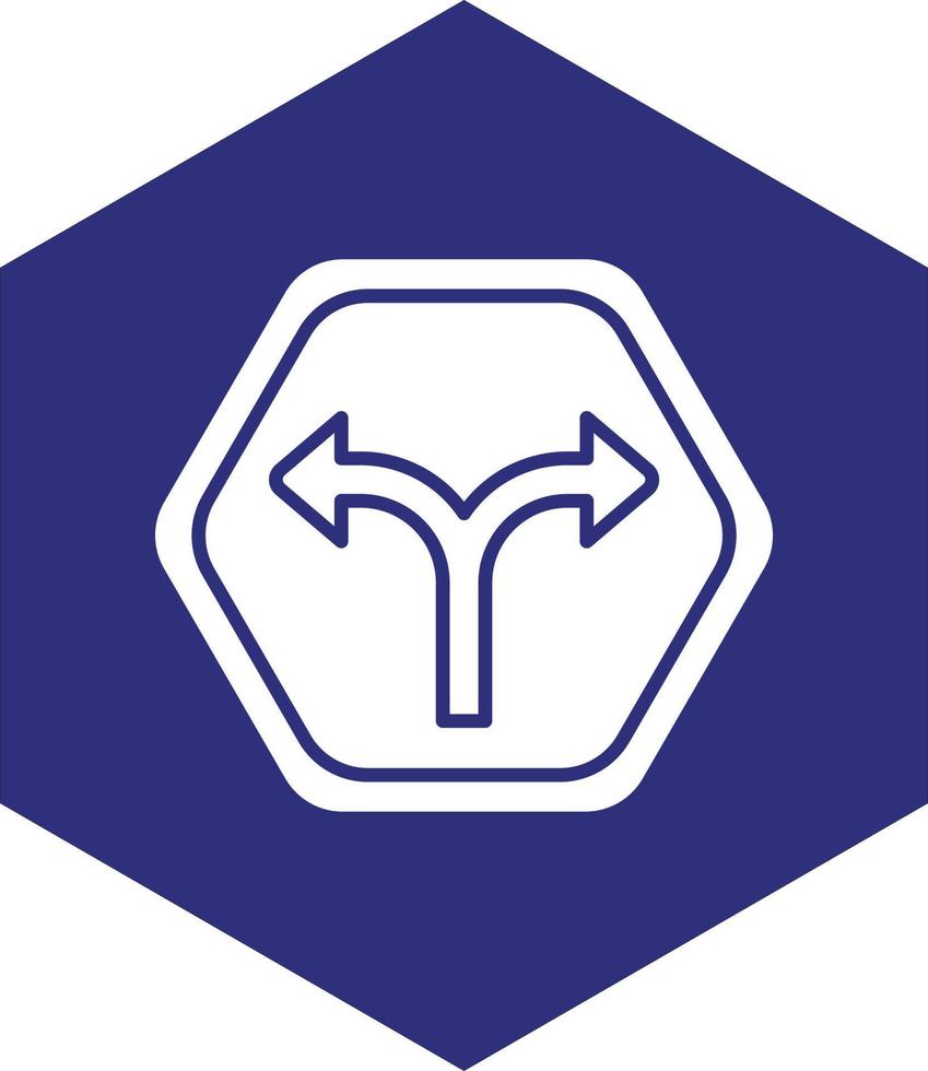 Teilt Straße Vektor Symbol Design