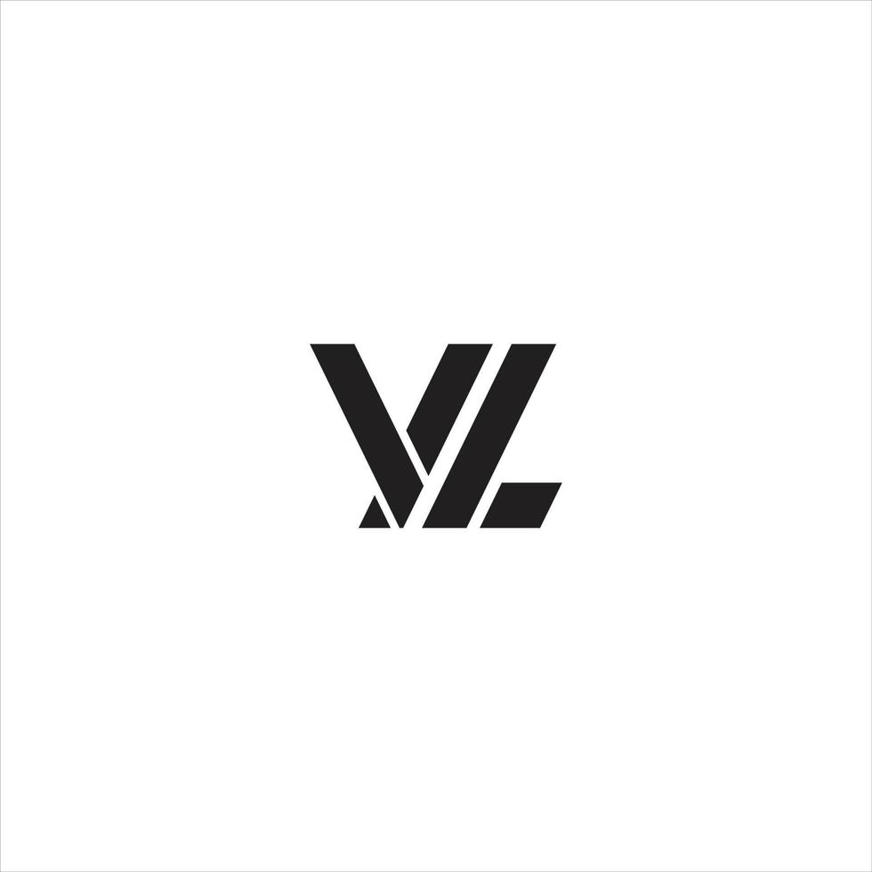 vl oder lv Logo Design Vektor Vorlagen