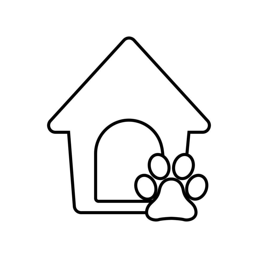 kärlek hund ikon vektor. sällskapsdjur illustration tecken. hund symbol eller logotyp. vektor