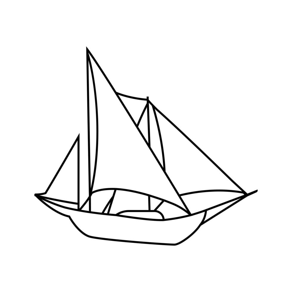 segelbåt ikon vektor. Yacht illustration tecken. segling fartyg symbol. segelfisk logotyp. vektor