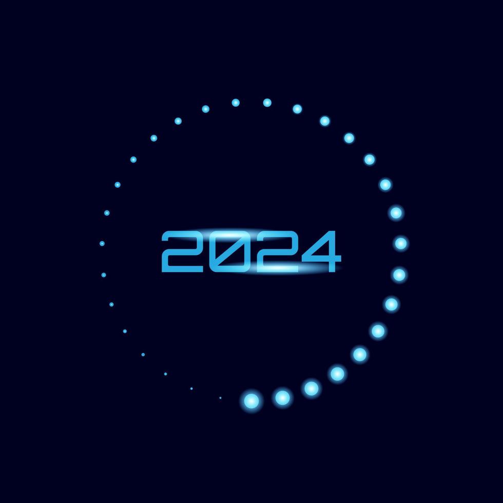2024 Vektor Illustration mit Wird geladen Konzept.