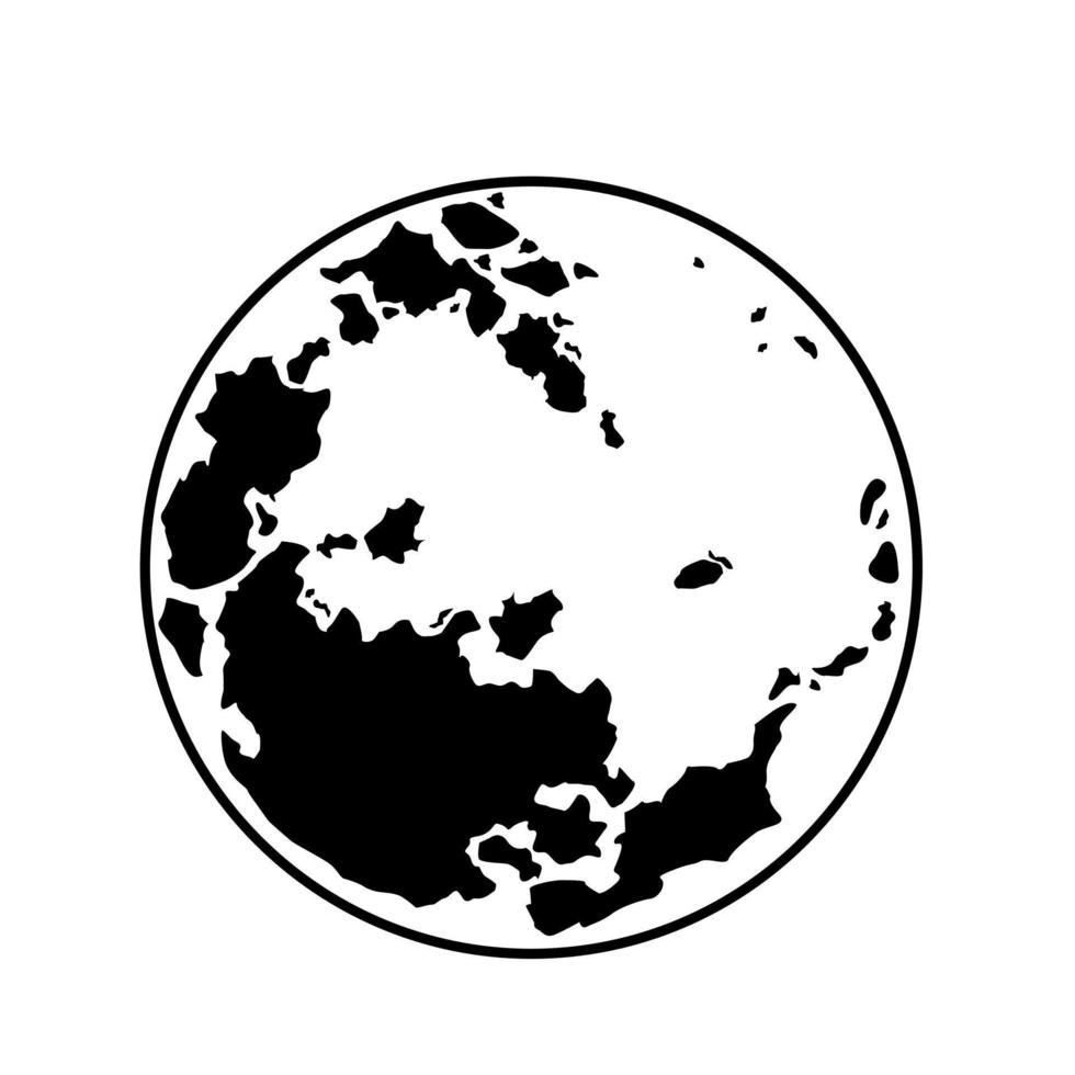 måne ikon vektor. full måne illustration tecken. planet symbol eller logotyp. vektor