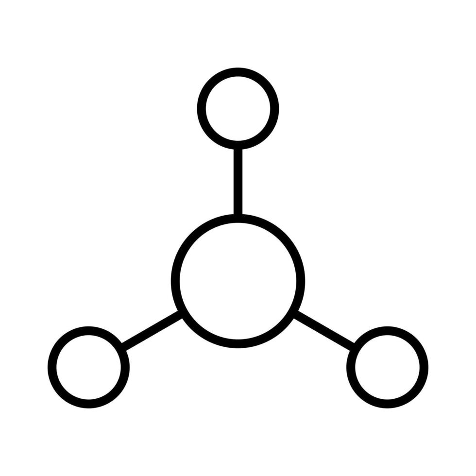 fysik ikon vektor. molekyl illustration tecken. kärna och atomer symbol. vetenskap logotyp. vektor