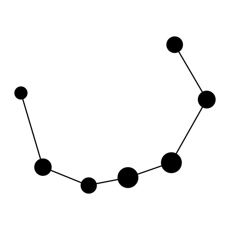 korona borealis konstellation Karta. vektor illustration.