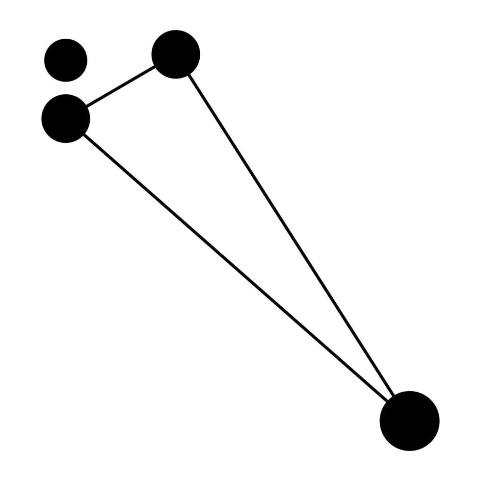 Triangulum Konstellation Karte. Vektor Illustration.