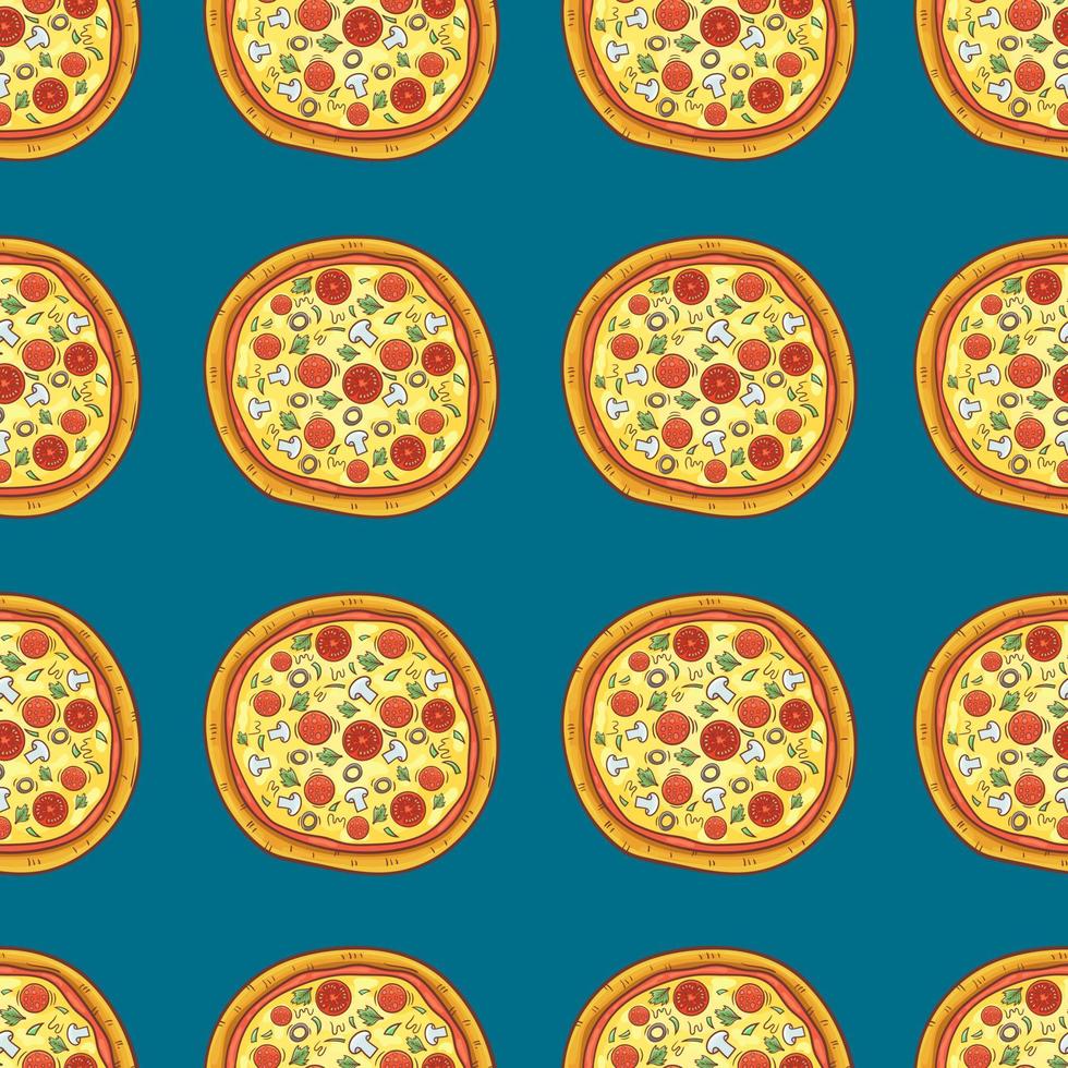 pizza mönster vektor design illustration