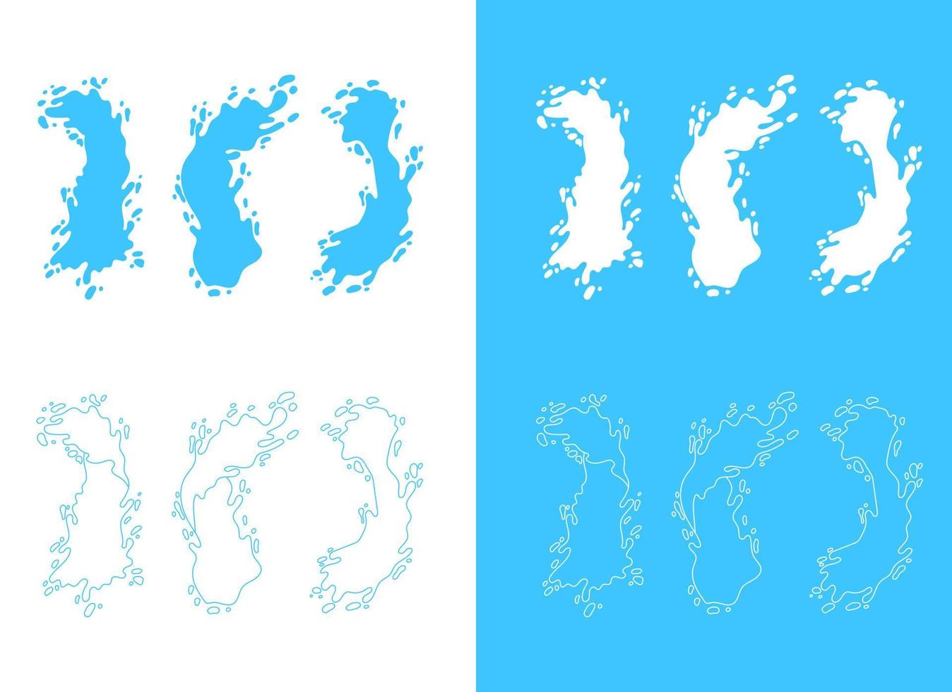 Wasser Spritzen Vektor Design Illustration isoliert auf Hintergrund
