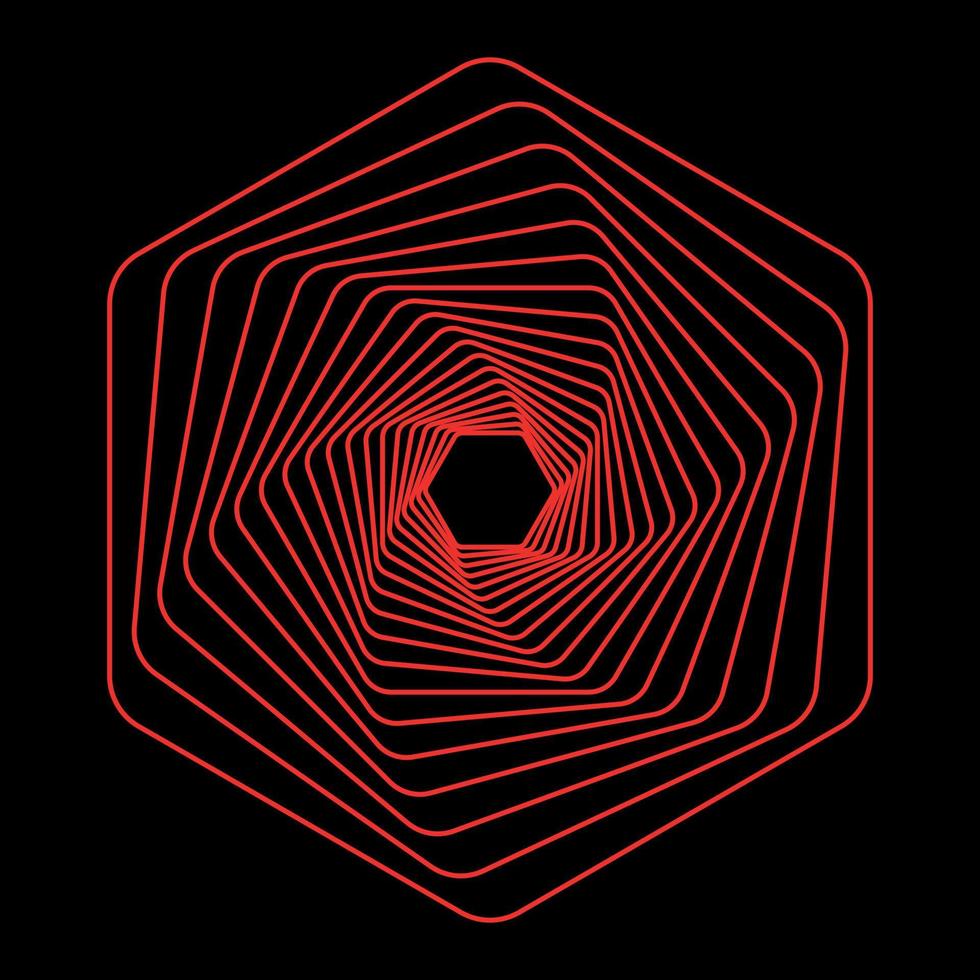 abstrakt röd blomma, abstrakt bakgrund med spiral vektor