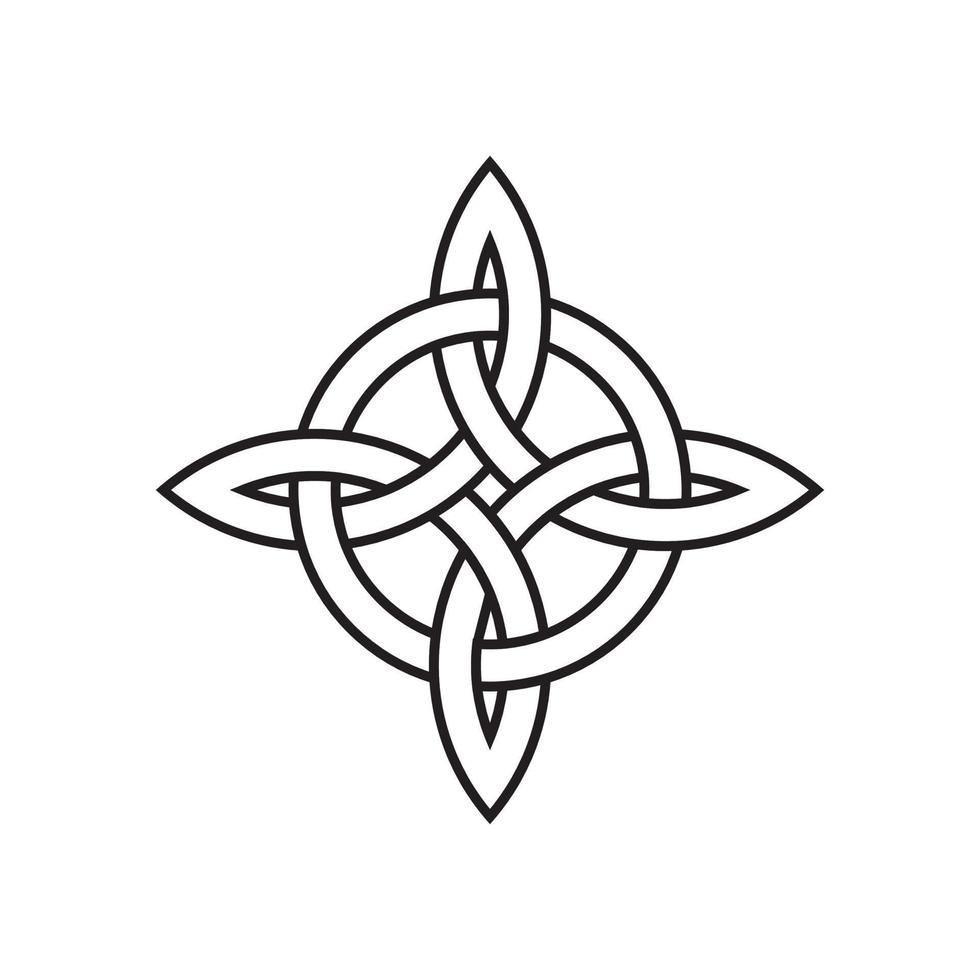 medeltida celtic Knut svart och vit vektor färg