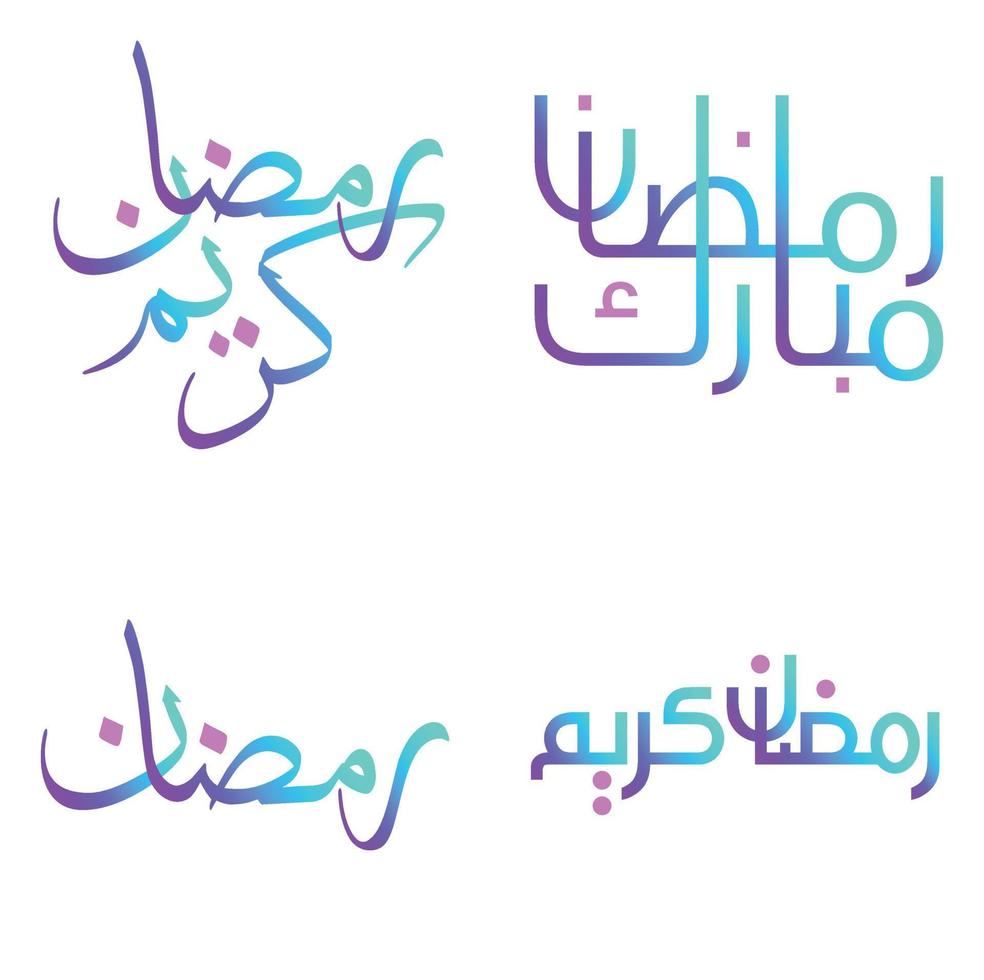 Gradient Arabisch Kalligraphie Vektor Illustration zum das heilig Monat von Ramadan.