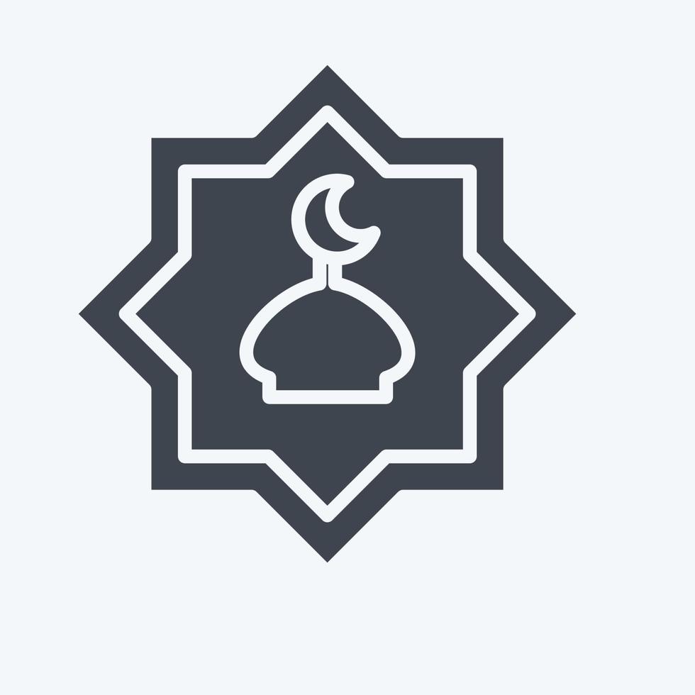 ikon gnugga el harb. relaterad till eid al Adha symbol. glyf stil. enkel design redigerbar. enkel illustration vektor