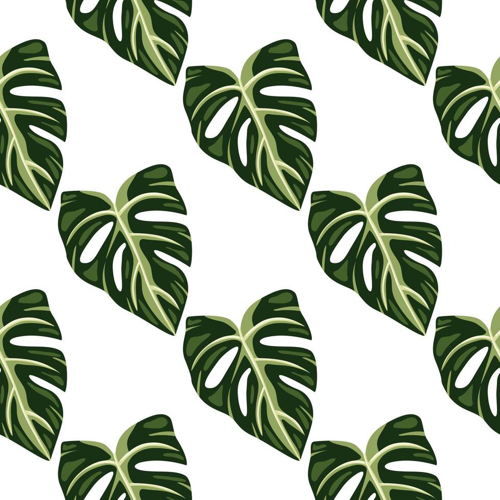 botanisch Blatt Hintergrund. tropisch Muster, Palme Blätter Blumen- Hintergrund. abstrakt exotisch Pflanze nahtlos Muster. vektor