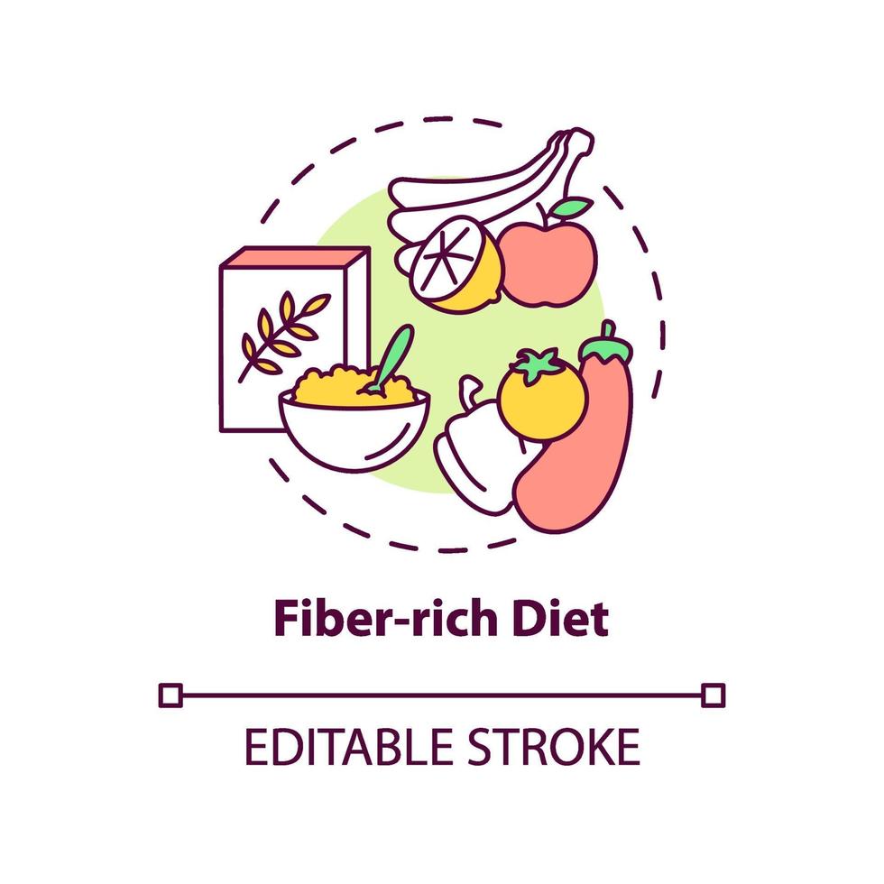 fiberrik diet konceptikon vektor