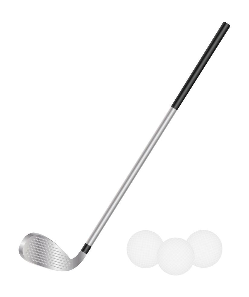 golfklubb och golfboll vektor